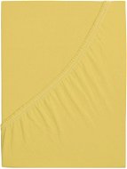 B.E.S. – Petrovice, s.r.o. Prestieradlo Jersey česaná bavlna MAKO – Žltá 120 × 200 - Plachta na posteľ
