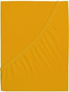 B.E.S. – Petrovice, s.r.o. Prestieradlo Jersey česaná bavlna MAKO – Sýta žltá 120 × 200 - Plachta na posteľ