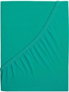 B. E. S. – Petrovice, s. r. s.r.o. Plachta na posteľ džersej česaná bavlna MAKO – Zelený tyrkys 120 × 200 - Plachta na posteľ