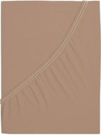B. E. S. PETROVICE Jersey combed cotton sheet MAKO 200 × 200 cm, brown walnut - Bedsheet