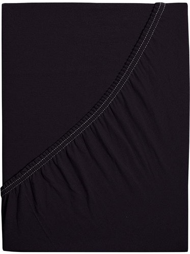 B. E. S. PETROVICE Jersey combed cotton sheet MAKO 120 × 200 cm, black - Bedsheet - Main image