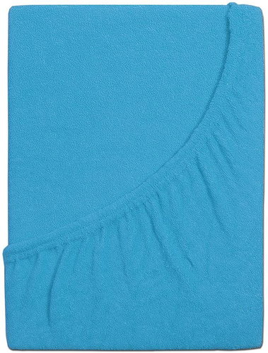 B.E.S. PETROVICE Prostěradlo Froté PERFECT 120 × 200 cm, tyrkysově modré - Bedsheet - Main image