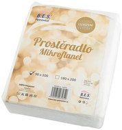 B.E.S. PETROVICE Prostěradlo mikroflanelové EXCTLUSIVE 180 × 200 cm, bílé - Bedsheet