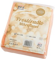 B.E.S. PETROVICE Prostěradlo mikroflanelové EXCTLUSIVE 90 × 200 cm, oranžové - Bedsheet