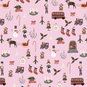 Wrapping Paper Be Nice EKO Christmas wrapping paper English fairy tale 5 pcs, pink - Dárkový balící papír