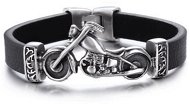 Leather bracelet 21cm - motorbike - Bracelet