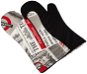 BELLATEX Ema Grilovací rukavice dlouhá 22 × 46 cm noviny červené/černá 2 - Oven Mitt