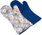 BELLATEX Ema Grilovací rukavice dlouhá 22 × 46 cm svlačce/modrá 2 ks - Oven Mitt