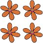 Coaster BELLATEX daisy orange - Podtácek