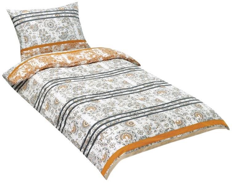 Bellatex pamut 140 × 200, 70 × 90 szürke-narancssárga retro