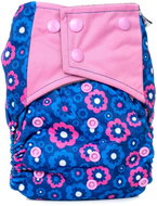 Bobánek Extra Absorbent AIO Diaper Snaps Blue Flowers - Cloth Nappies