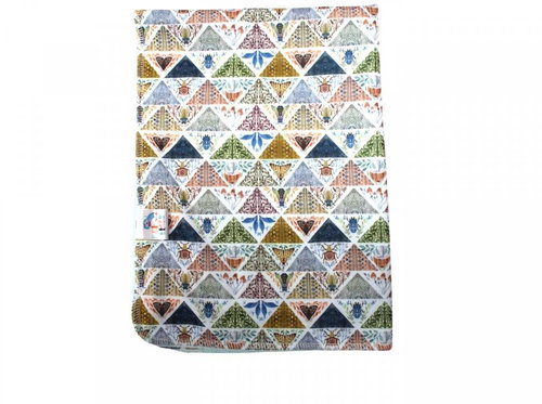 Changing mat (PUL) - Insect hotel, pale blue velour - Changing Pad - Main image