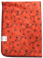 Changing mat (PUL) - Poppies, black velour - Changing Pad