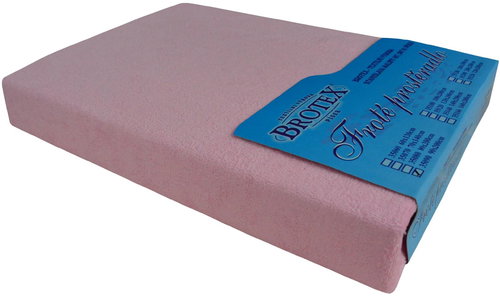 Brotex Terry sheet 80 × 200 cm, pink - Bedsheet - Main image