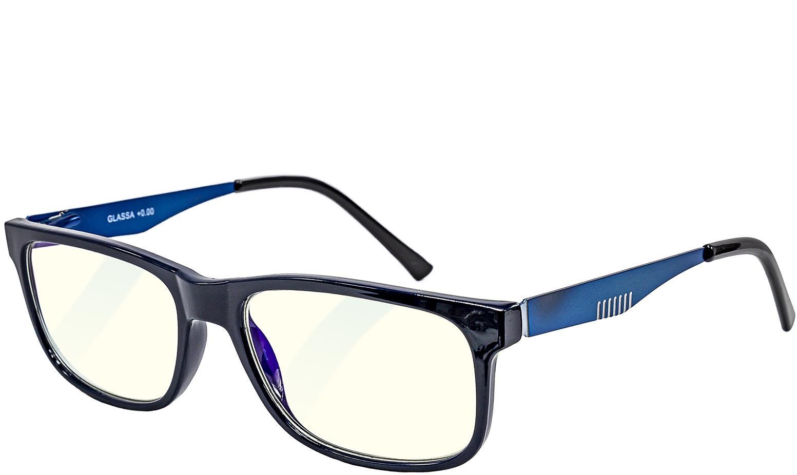 GLASSA Blue Light Blocking Glasses PCG 02, +1,00, kék
