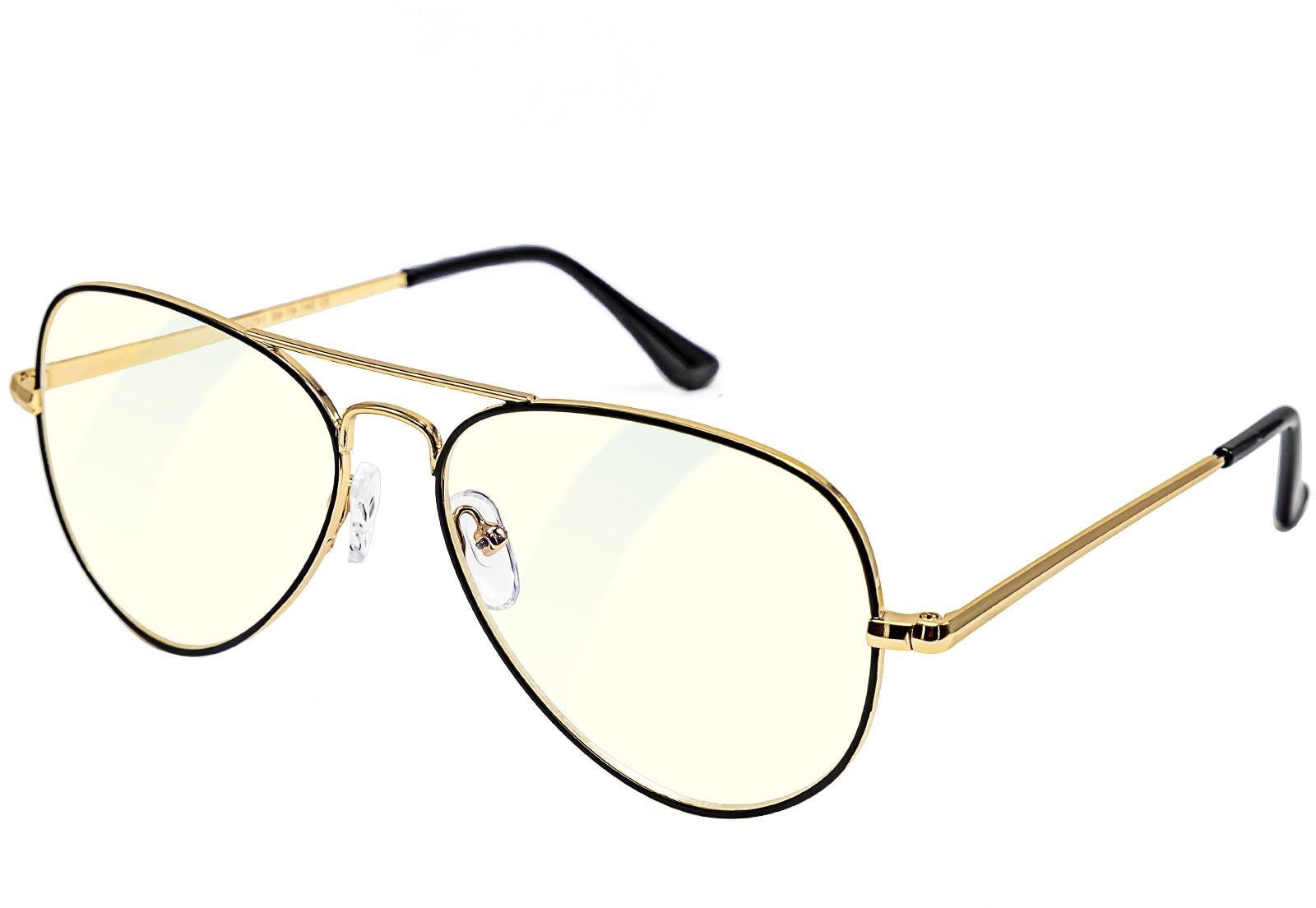 GLASSA Blue Light Blocking Glasses PCG 09, +0,00, piros-arany