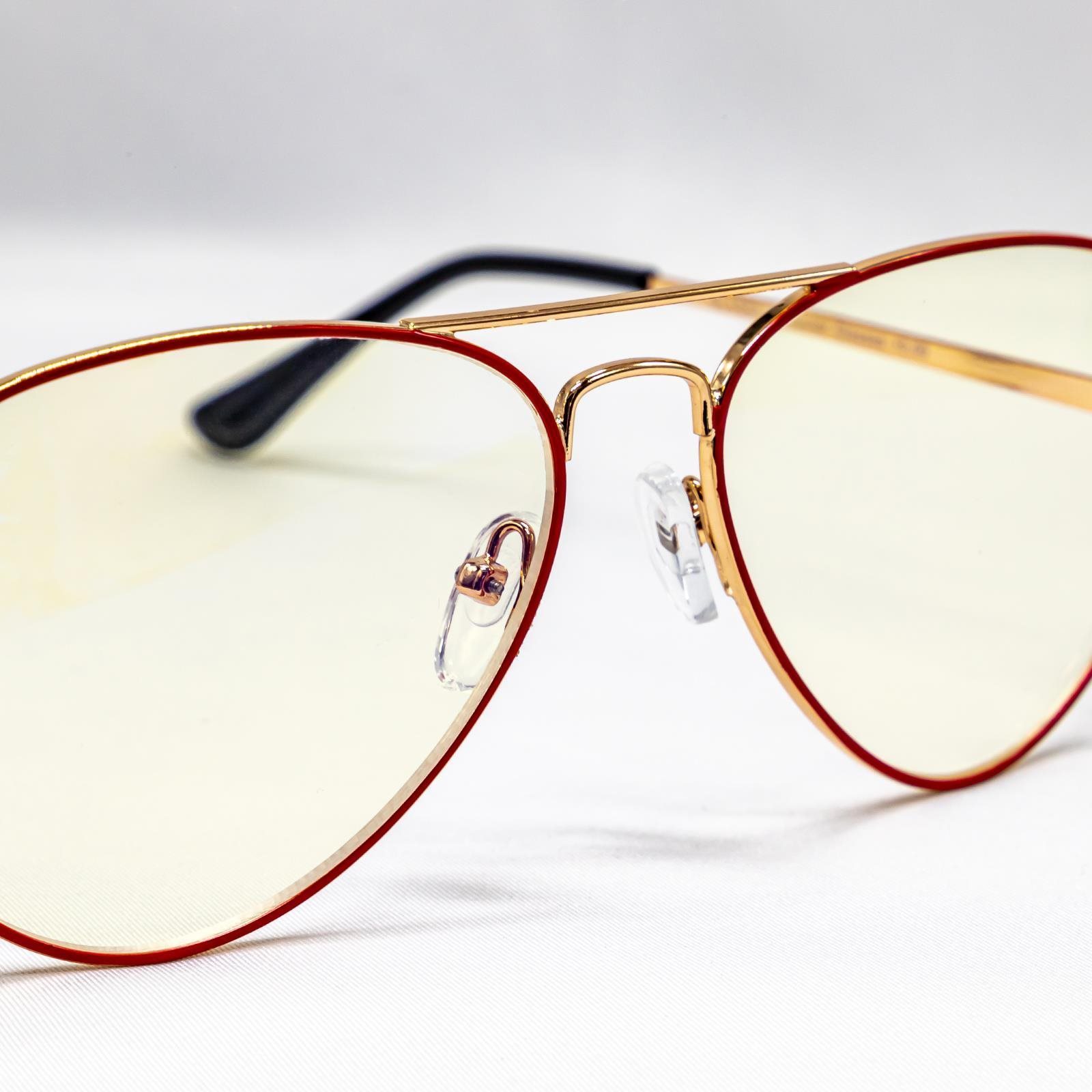 GLASSA Blue Light Blocking Glasses PCG 09, +0,00, piros-arany képe