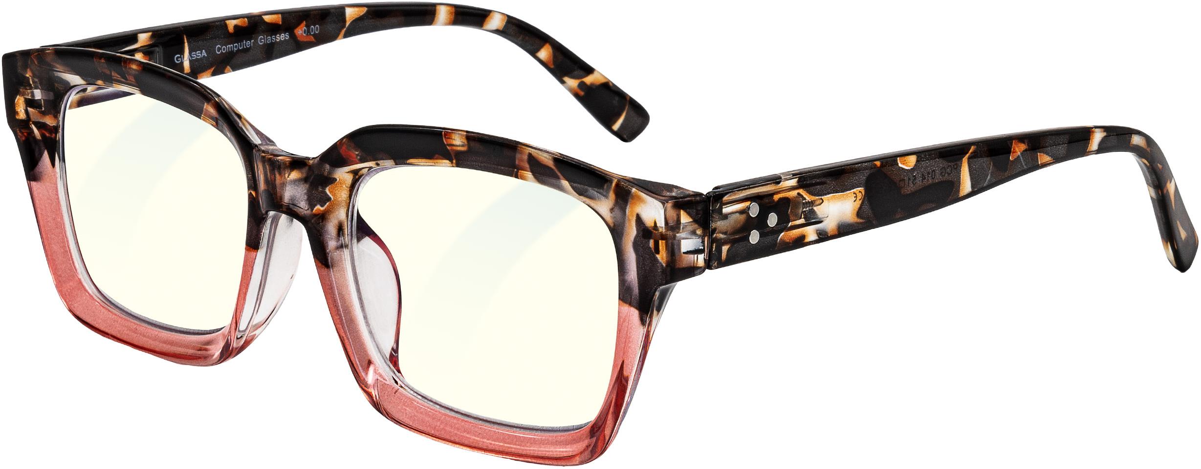 GLASSA Blue Light Blocking Glasses PCG 014, +0,00 dio, piros minta