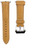 BStrap Leather Lux na Apple Watch 38 mm/40 mm/41 mm, silver/brown - Remienok na hodinky