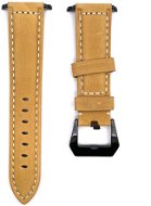 BStrap Leather Lux pro Apple Watch 42mm / 44mm / 45mm, black/brown - Watch Strap