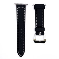 BStrap Leather Lux for Apple Watch 42mm / 44mm / 45mm, black - Watch Strap