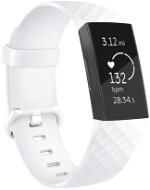 BStrap Silicone Diamond na Fitbit Charge 3/4 white, veľkosť L - Remienok na hodinky