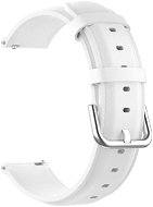 BStrap Leather Lux Universal Quick Release 20mm, white - Watch Strap