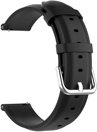 BStrap Leather Lux Universal Quick Release 22mm, black - Watch Strap - Main image