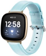BStrap Leather Lux na Fitbit Versa 3, light blue - Remienok na hodinky