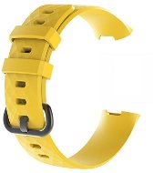 BStrap Silicone Diamond na Fitbit Charge 3/4 yellow, veľkosť L - Remienok na hodinky