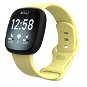 BStrap Silicone pro Fitbit Versa 3 yellow, velikost L - Watch Strap