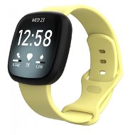 BStrap Silicone na Fitbit Versa 3 yellow, veľkosť L - Remienok na hodinky