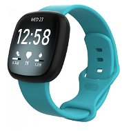 BStrap Silicone na Fitbit Versa 3 teal, veľkosť L - Remienok na hodinky