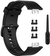 BStrap Silicone for Huawei Watch Fit, black - Watch Strap