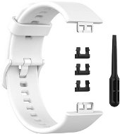 BStrap Silicone na Huawei Watch Fit, white - Remienok na hodinky