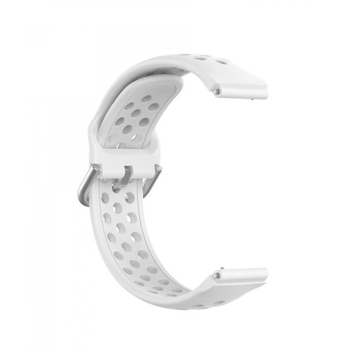 BStrap Silicone Dots Universal Quick Release 18mm, white - Watch Strap - Main image