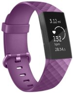 BStrap Silicone Diamond na Fitbit Charge 3/4 purple, veľkosť L - Remienok na hodinky