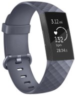BStrap Silicone Diamond pro Fitbit Charge 3 / 4 dark gray, velikost S - Watch Strap