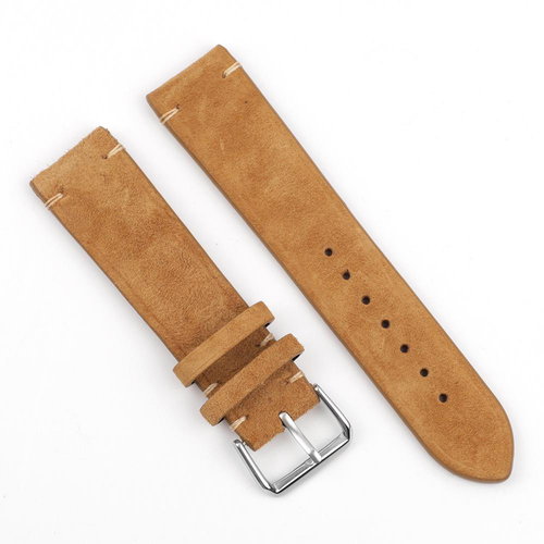 BStrap Suede Leather Universal Quick Release 18mm, brown - Watch Strap - Main image