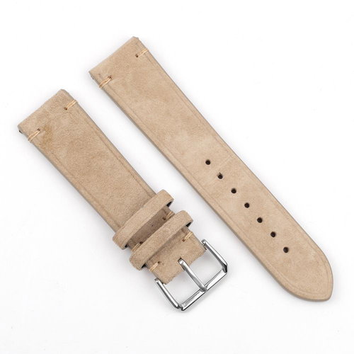 BStrap Suede Leather Universal Quick Release 18mm, beige - Watch Strap - Main image