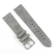 BStrap Suede Leather Universal Quick Release 20mm, gray - Watch Strap
