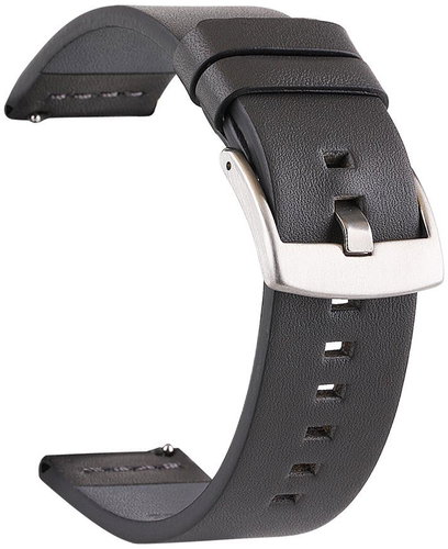BStrap Fine Leather Universal Quick Release 20mm, black - Watch Strap - Main image