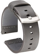 BStrap Fine Leather Universal Quick Release 22mm, gray - Watch Strap