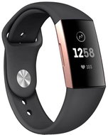 BStrap Silicone for Fitbit Charge 3/4 black, size L - Watch Strap