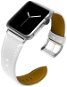 BStrap Leather Italy na Apple Watch 38 mm/40 mm/41 mm, White - Remienok na hodinky