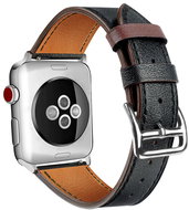 BStrap Leather Rome for Apple Watch 42mm / 44mm / 45mm, Black - Watch Strap