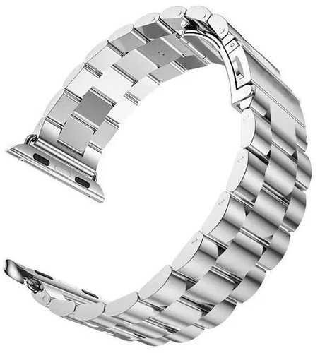 BStrap Stainless Steel Boston for Apple Watch 38mm / 40mm / 41mm, Silver - Watch Strap - Main image