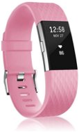 BStrap Silicone Diamond na Fitbit Charge 2 pink, veľkosť S - Remienok na hodinky
