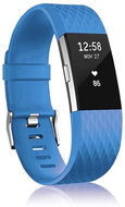 BStrap Silicone Diamond for Fitbit Charge 2 blue, size L - Watch Strap