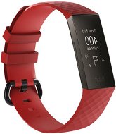 BStrap Silicone Diamond pro Fitbit Charge 3 / 4 red, velikost S - Watch Strap